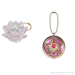 BANDAI FIGURE Crystal Star & Silver Crystal Sailor Moon Miniaturely Tablet Keychain Accessory Set
