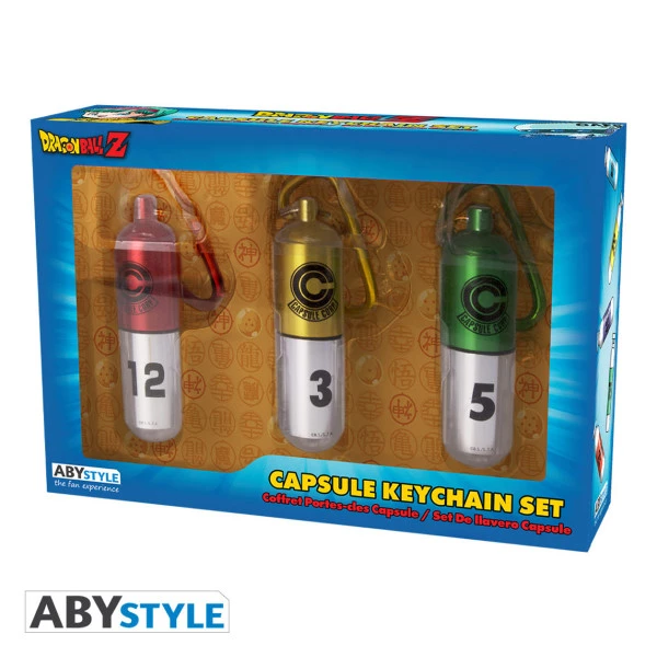 ABYSSE Capsule Corp Dragon Ball Z 3 Piece 3D Keychain Set