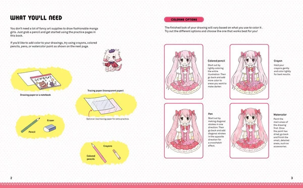 ZAKKA WORKSHOP Draw Fashionable Manga Girls An Anime Drawing Workbook For Beginners - Image 3